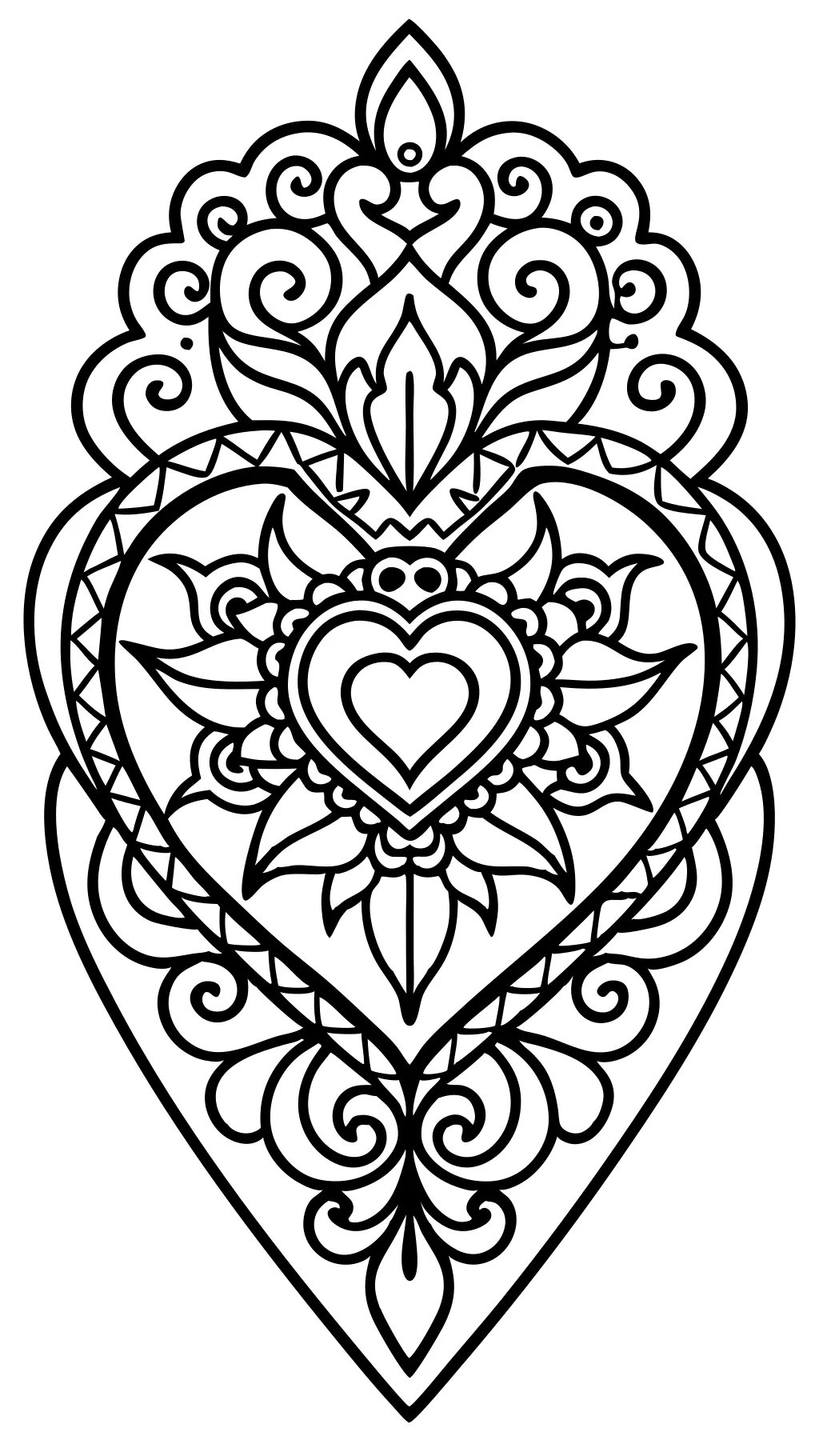 coloring pages for adults hearts